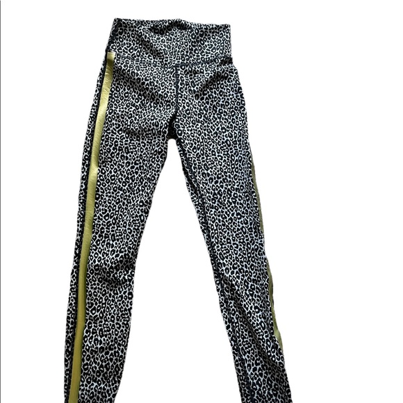NWT $95 Fierce and Regal The Leopard w/gold stripe High Rise Designer Legging XS - Picture 8 of 8